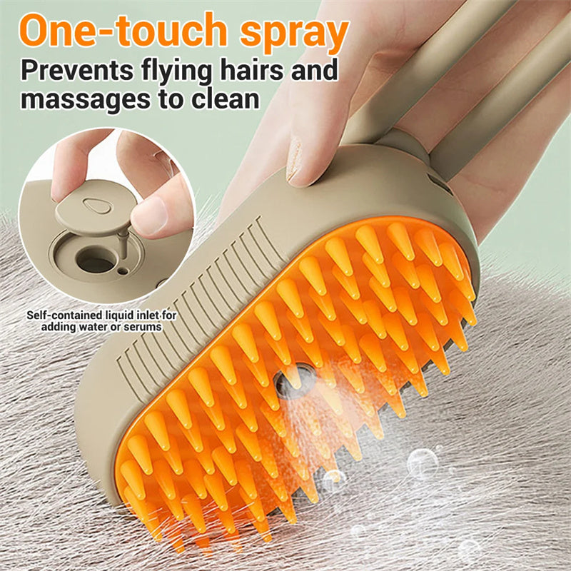 3-in-1 Electric Steam Pet Brush from Pawtastic store