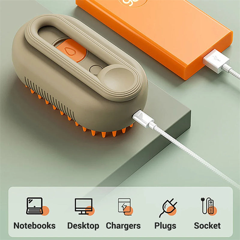3-in-1 Electric Steam Pet Brush from Pawtastic store