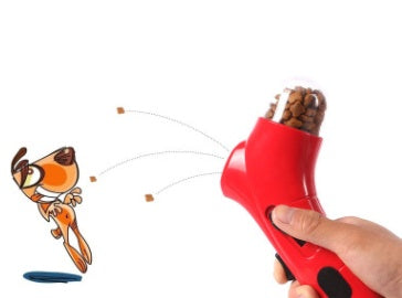 Food Catapult Feeder Funny Dog Toy from pawtastic store.treat launcher