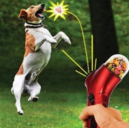 Food Catapult Feeder Funny Dog Toy from pawtastic store.treat launcher