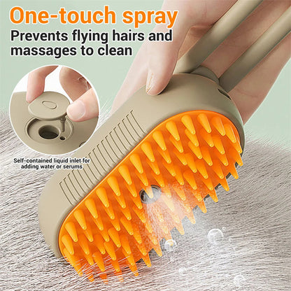 3-in-1 Electric Steam Pet Brush from Pawtastic store