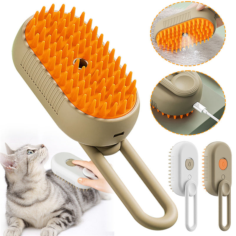 3-in-1 Electric Steam Pet Brush from Pawtastic store